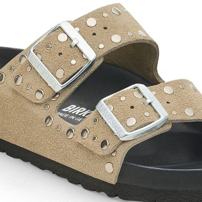 Arizona Classic Footbed : Taupe Rivets Exquisite