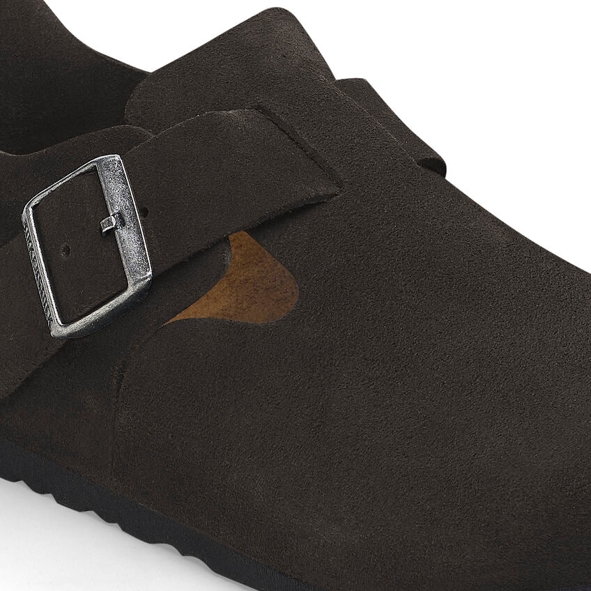 London Classic Footbed : Black Suede