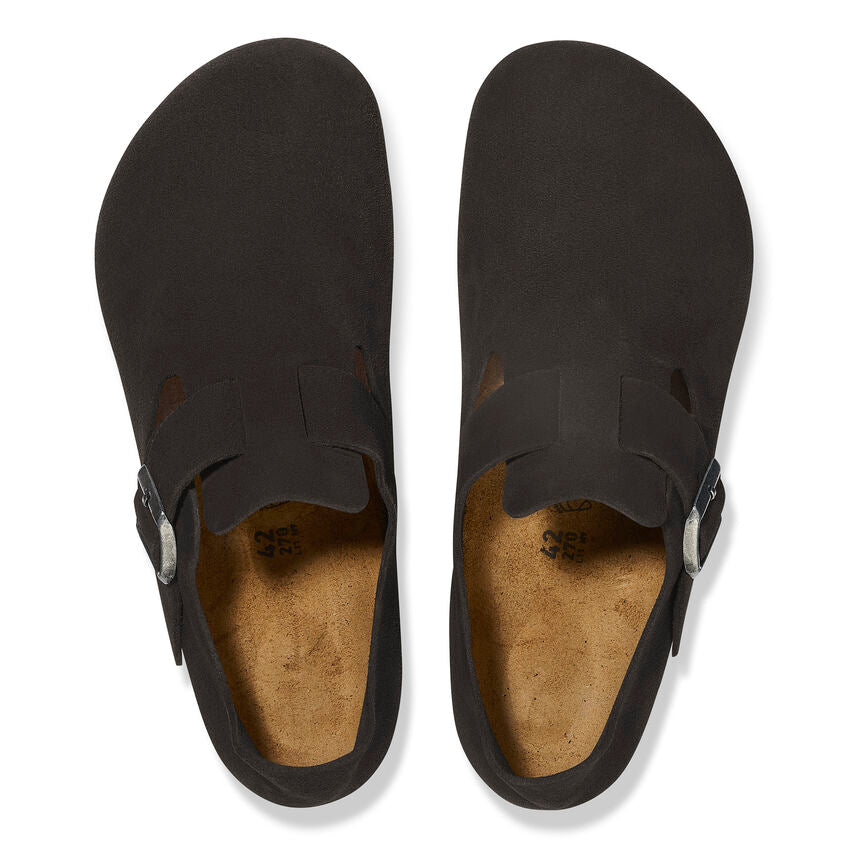 London Classic Footbed : Black Suede