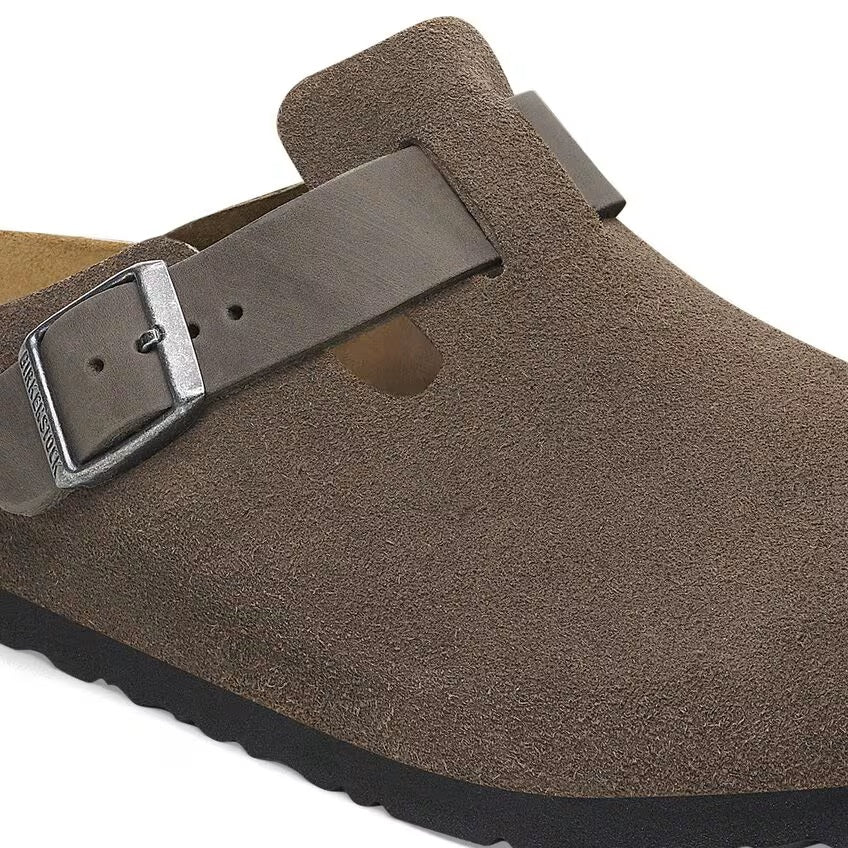 Boston Classic Footbed : Concrete Suede/Oiled