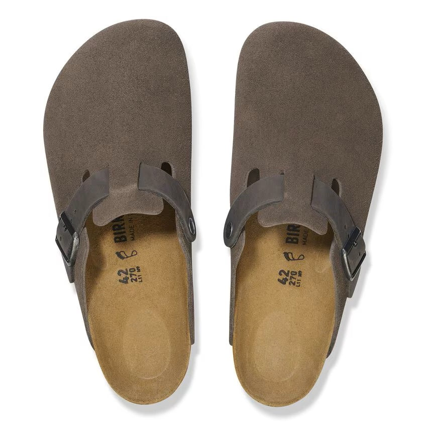Boston Classic Footbed : Concrete Suede/Oiled