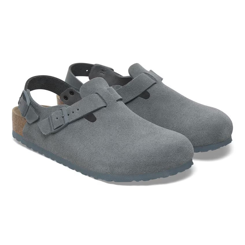Tokio Classic Footbed : Basalt Gray Suede