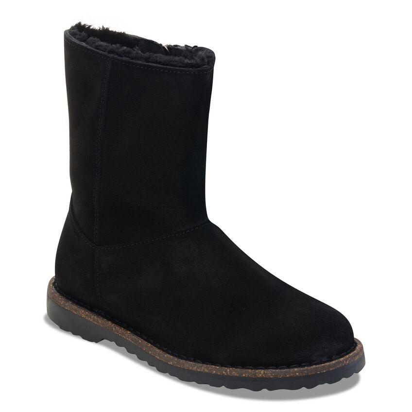 Uppsala Shearling  Zip : Black Suede
