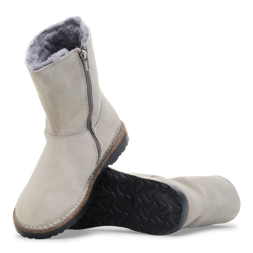 Uppsala Shearling Zip : Stone Coin