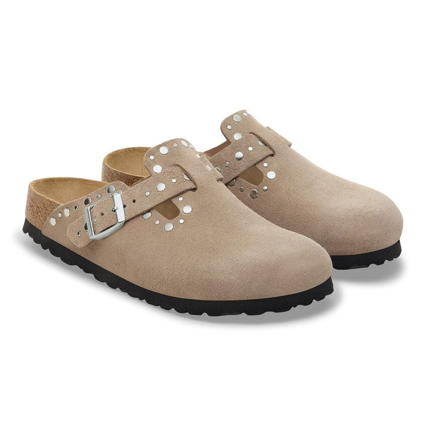 Boston Classic Footbed : Taupe Rivets