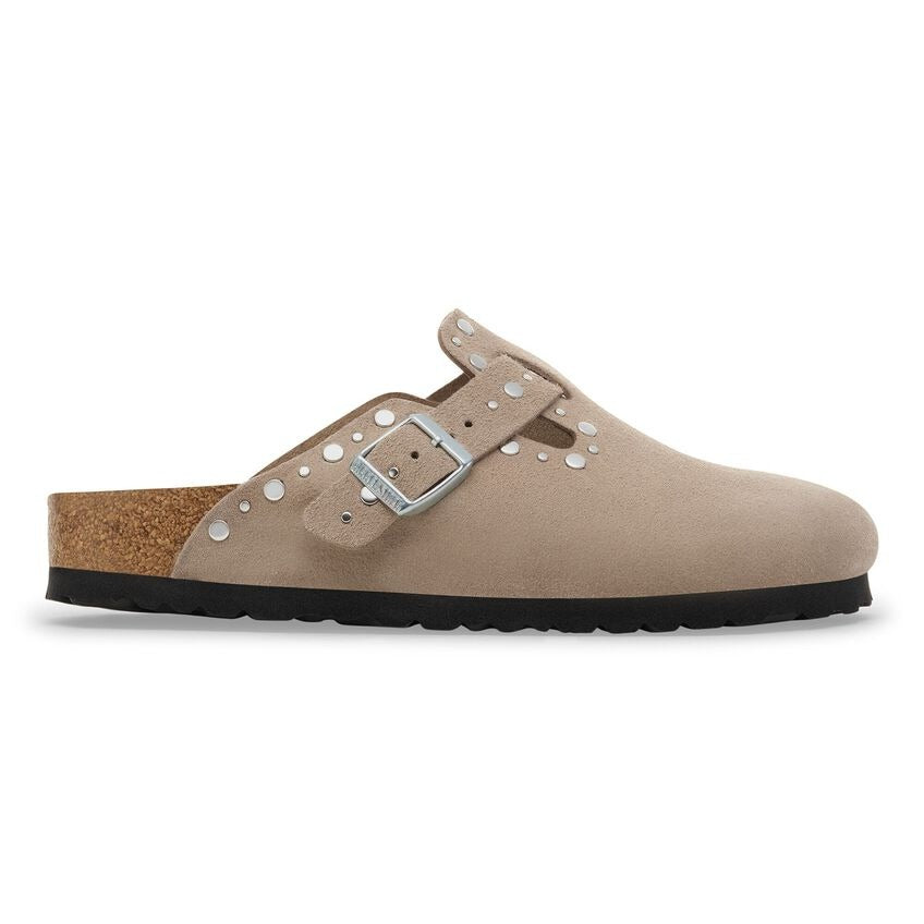Boston Classic Footbed : Taupe Rivets
