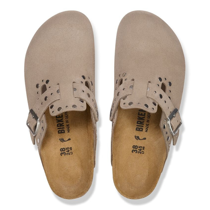 Boston Classic Footbed : Taupe Rivets