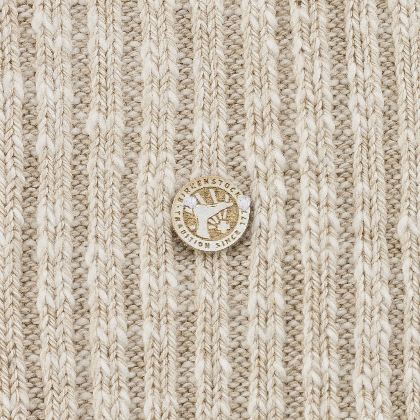 Cotton Slub Sock : Beige/White