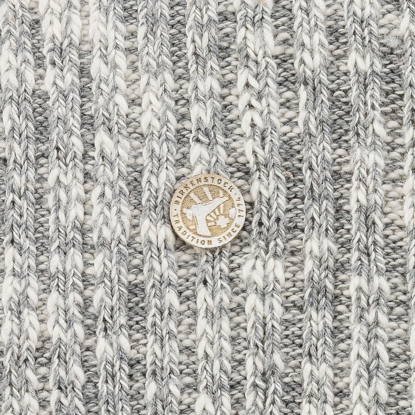 Cotton Slub Sock : Gray/White