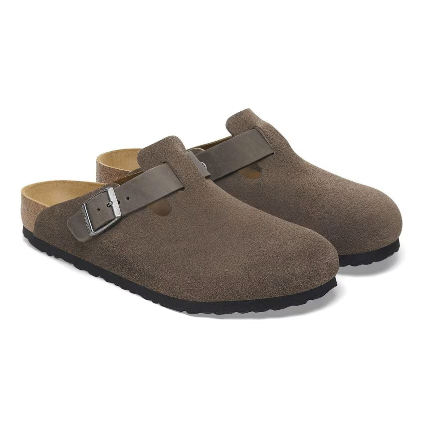 Boston Classic Footbed : Concrete Suede/Oiled