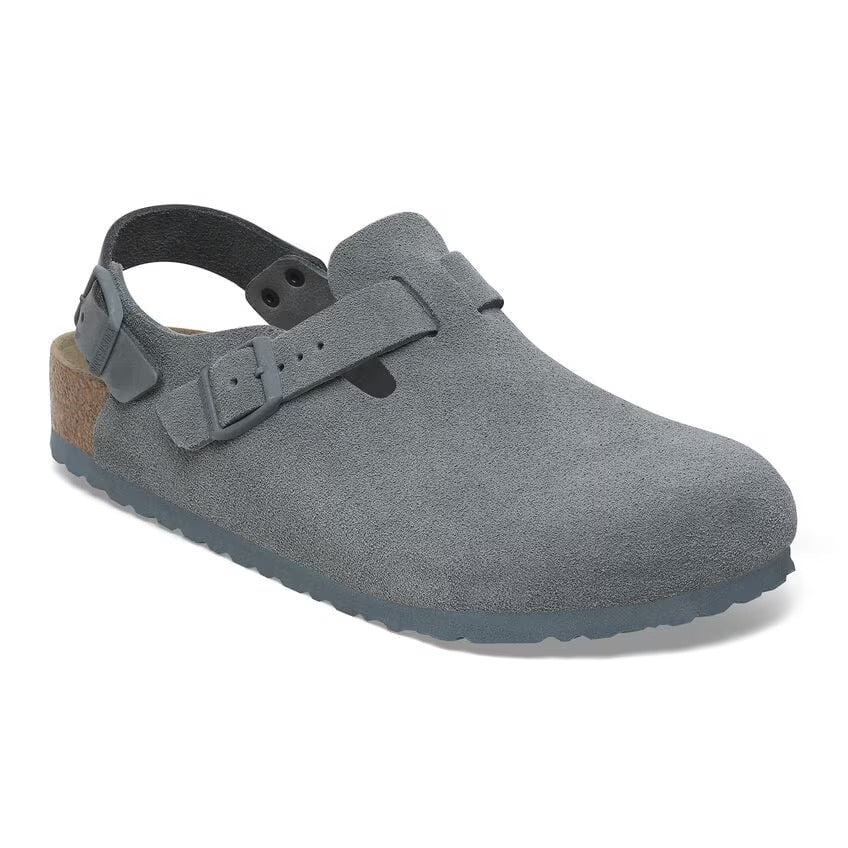 Tokio Classic Footbed : Basalt Gray Suede