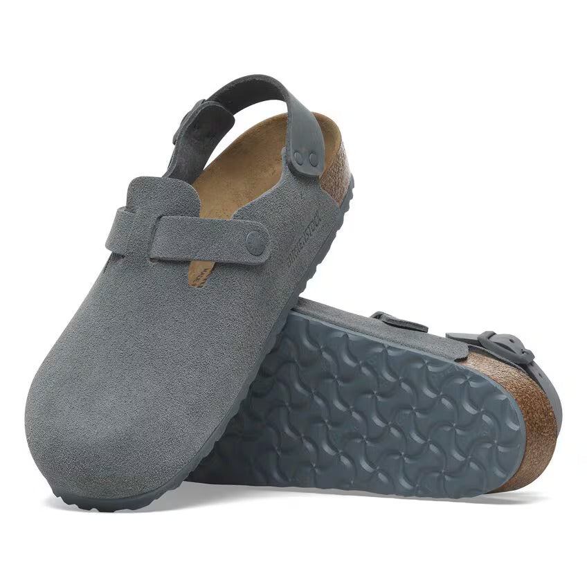 Tokio Classic Footbed : Basalt Gray Suede