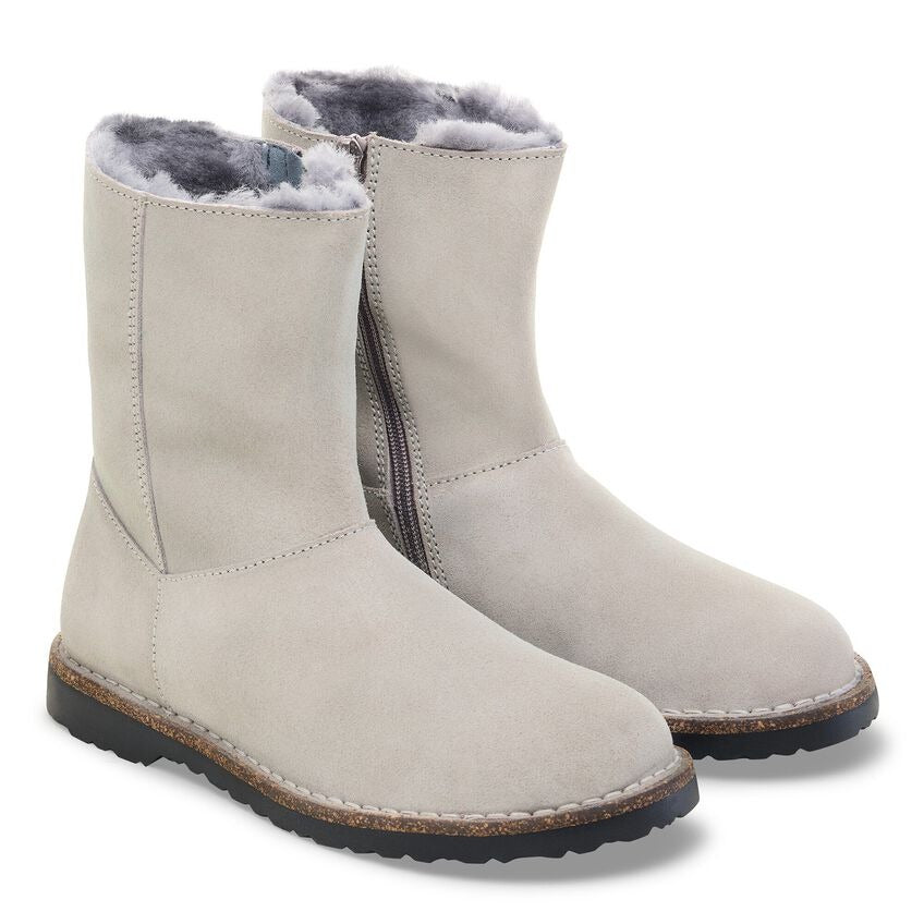 Uppsala Shearling Zip : Stone Coin