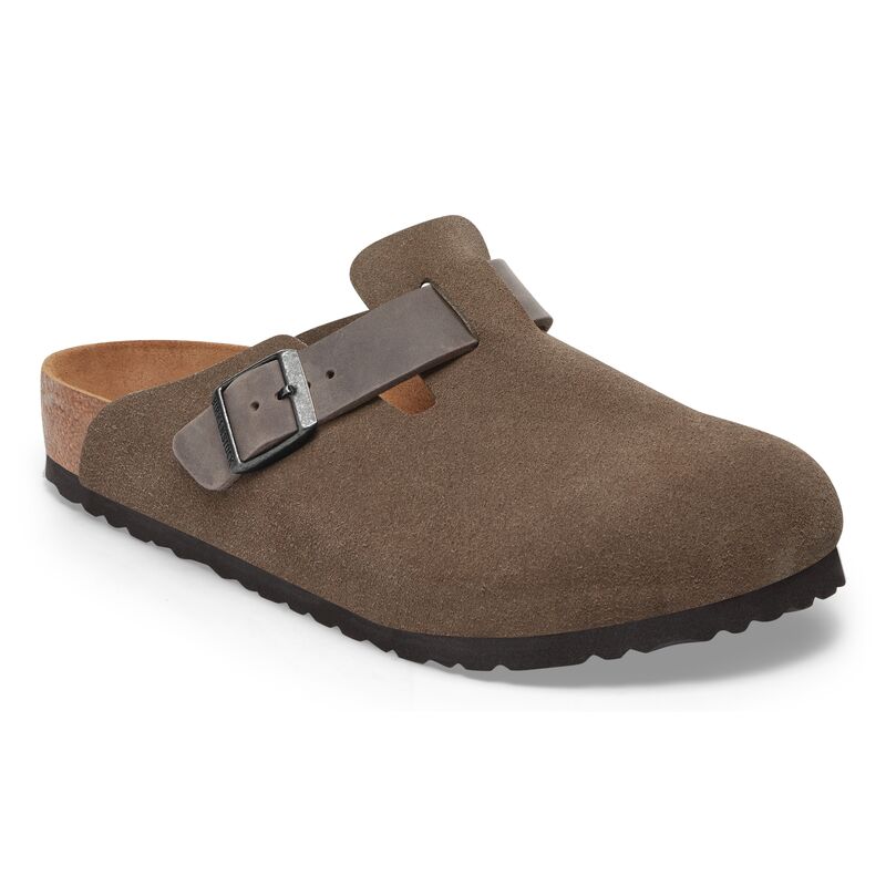 Boston Classic Footbed : Concrete Suede/Oiled